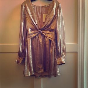 Pink Ramy Brook Long-Sleeved Mini Dress